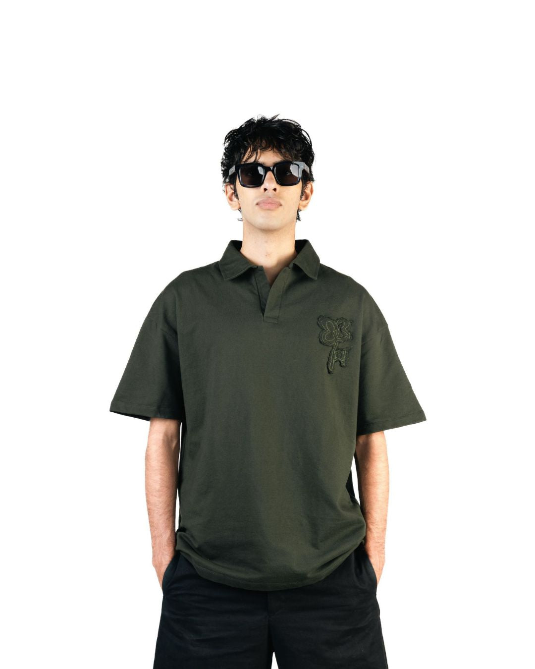 FOREST GREEN POLO T-SHIRT