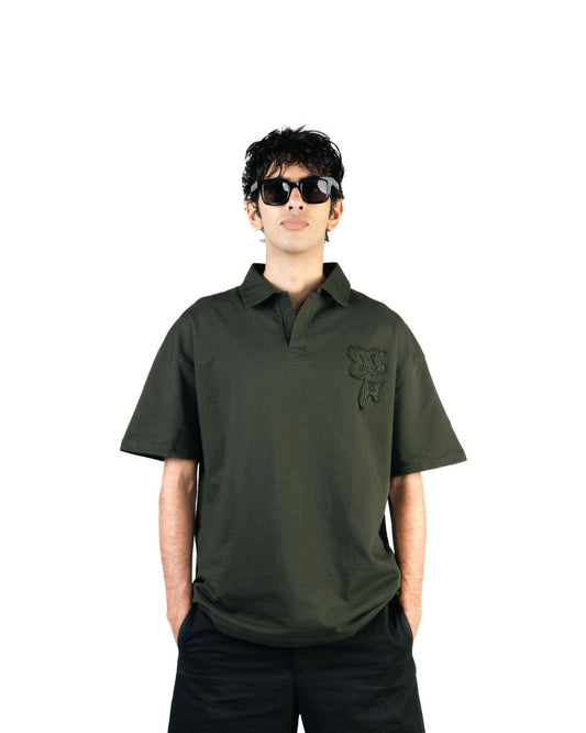 FOREST GREEN POLO T-SHIRT